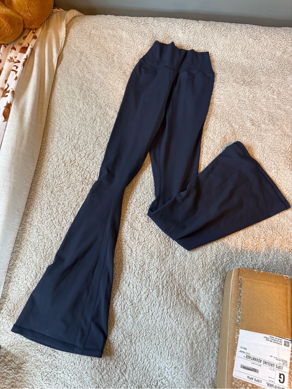 P'tula Navy High-Waist Boot Cut Flare Pants